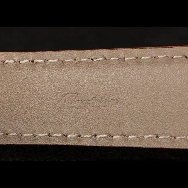 Cartier Moonphase Rose Gold Watch with Brown Leather Band new59457