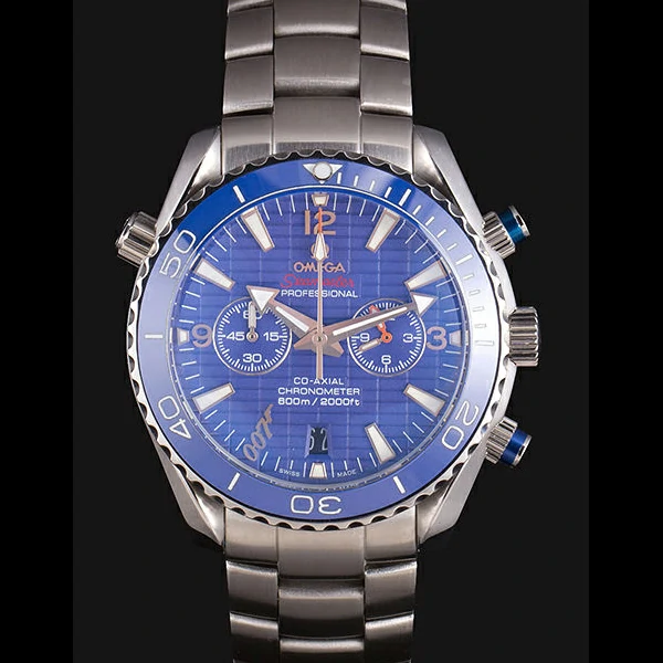 Omega James Bond Skyfall Chronometer Watch with Blue Dial and Blue Bezel new59463