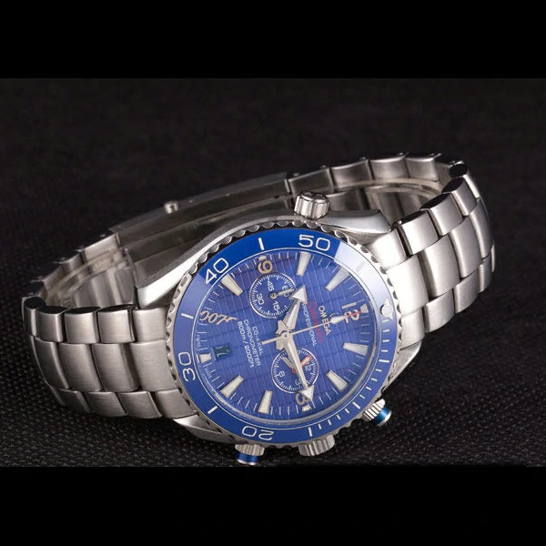 Omega James Bond Skyfall Chronometer Watch with Blue Dial and Blue Bezel new59463
