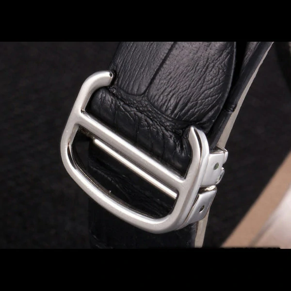 Cartier Ballon Bleu flying tourbillon Black Leather Strap new59522