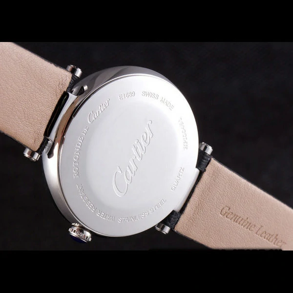 Cartier Ballon Bleu flying tourbillon Black Leather Strap new59522