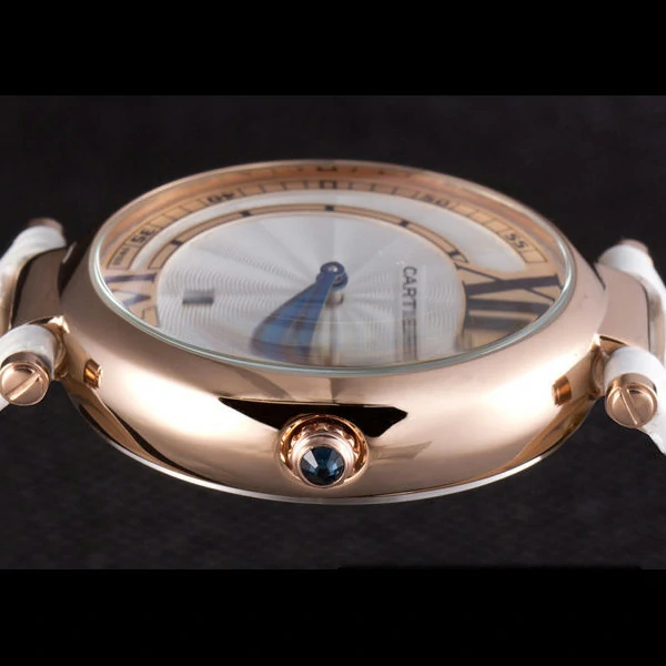Cartier Ballon Bleu White Leather Strap new59524