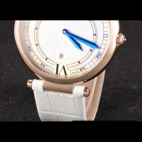 Cartier Ballon Bleu White Leather Strap new59524