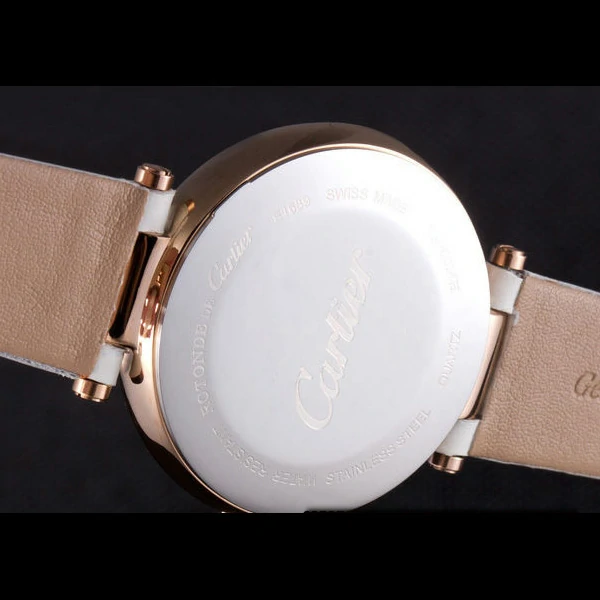 Cartier Ballon Bleu White Leather Strap new59524