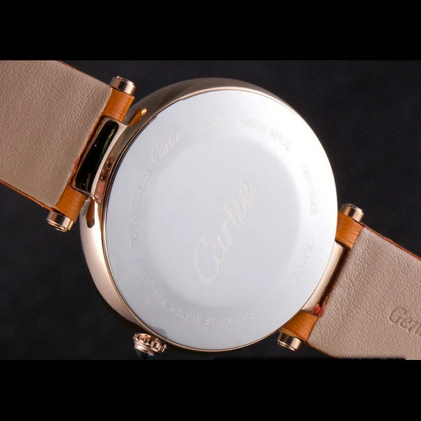Cartier Ballon Bleu Orange Leather Strap new59525