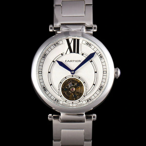 Cartier Ballon Bleu Flying Tourbillon Silver Stainelss Steel Strap new59526