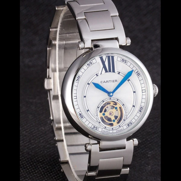 Cartier Ballon Bleu Flying Tourbillon Silver Stainelss Steel Strap new59526