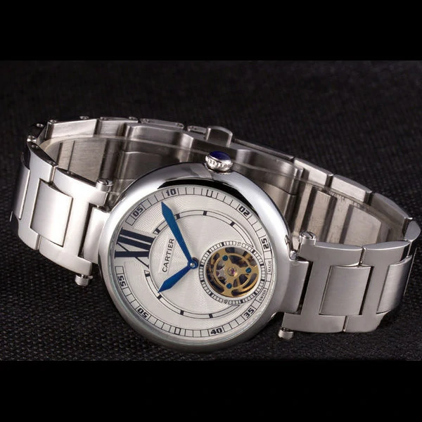 Cartier Ballon Bleu Flying Tourbillon Silver Stainelss Steel Strap new59526