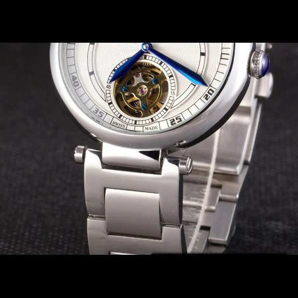 Cartier Ballon Bleu Flying Tourbillon Silver Stainelss Steel Strap new59526