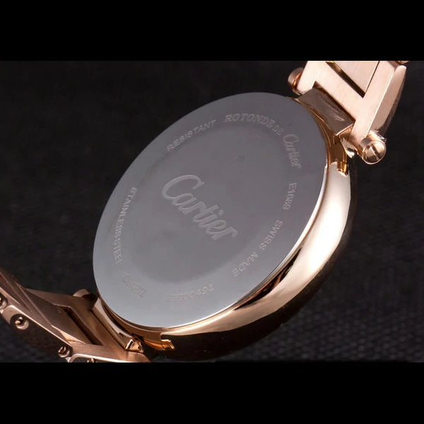 Cartier Ballon Bleu Rose Gold Stainelss Steel Strap White Dial new59527