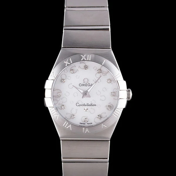 Omega Constellation White Dial with Omega Logo Stainless Steel Band new59534