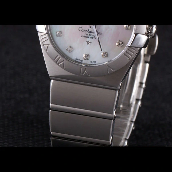 Omega Constellation Pink Dial Stainless Steel Band new59535
