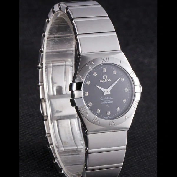 Omega Constellation Black Dial Stainless Steel Band new59536