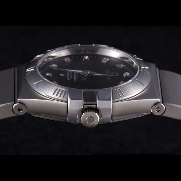 Omega Constellation Black Dial Stainless Steel Band new59536