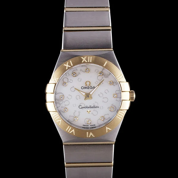 Omega Constellation Gold Bezel Two Tone Band new59546