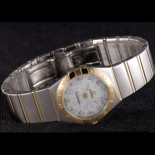 Omega Constellation Gold Bezel Two Tone Band new59546