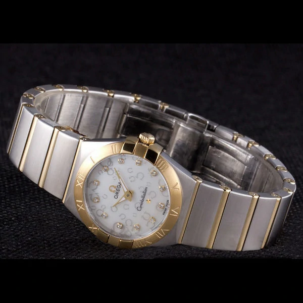 Omega Constellation Gold Bezel Two Tone Band new59546