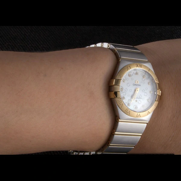 Omega Constellation Gold Bezel Two Tone Band new59546