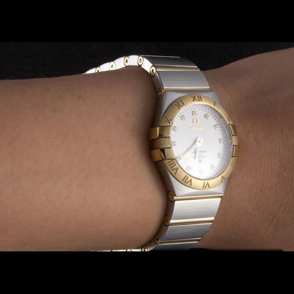 Omega Constellation Gold Bezel Two Tone Band new59547