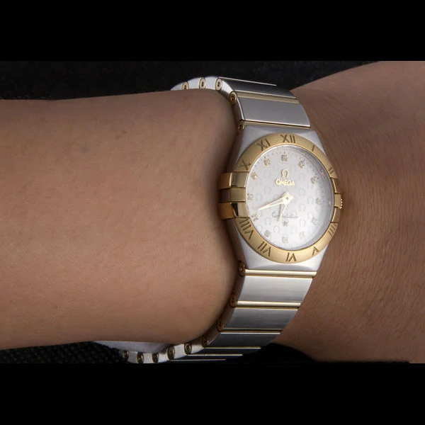 Omega Constellation Gold Bezel Two Tone Band new59548