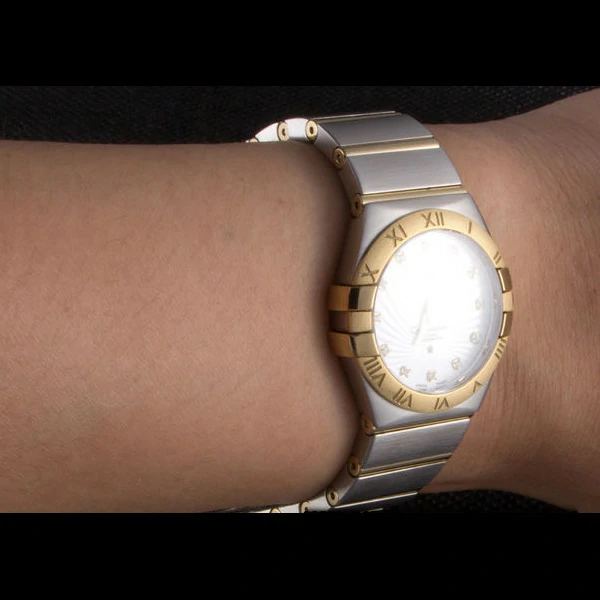 Omega Constellation Gold Bezel Two Tone Band new59549