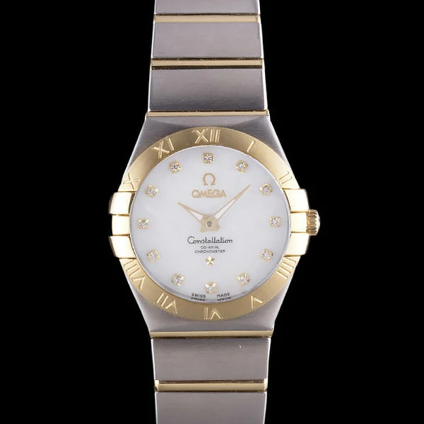 Omega Constellation Gold Bezel Two Tone Band new59550