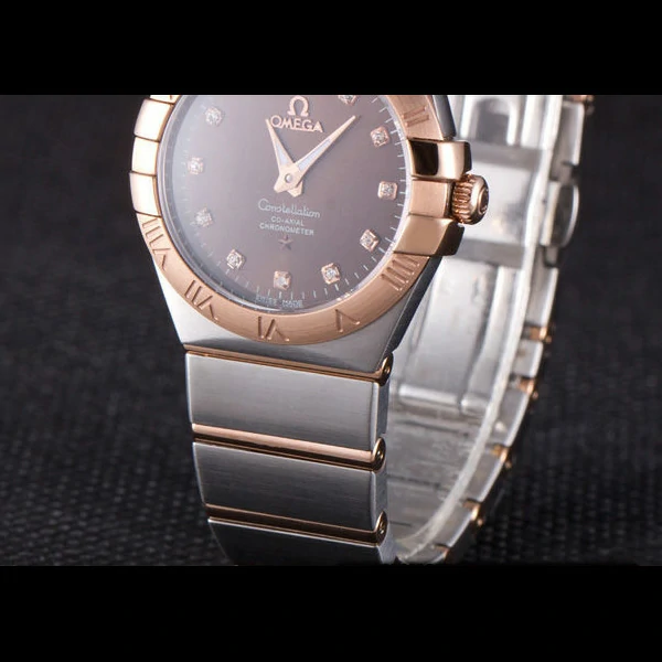 Omega Constellation Rose Gold Bezel Two Tone Band new59551