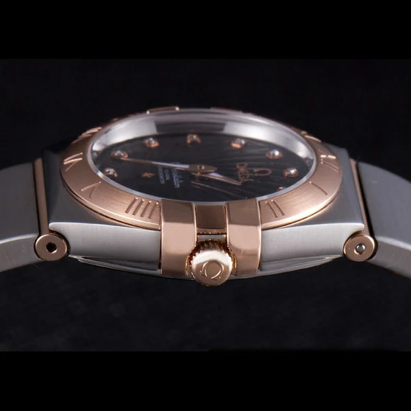 Omega Constellation Rose Gold Bezel Two Tone Band new59553