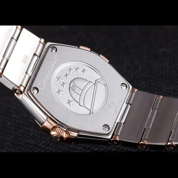 Omega Constellation Rose Gold Bezel Two Tone Band new59553
