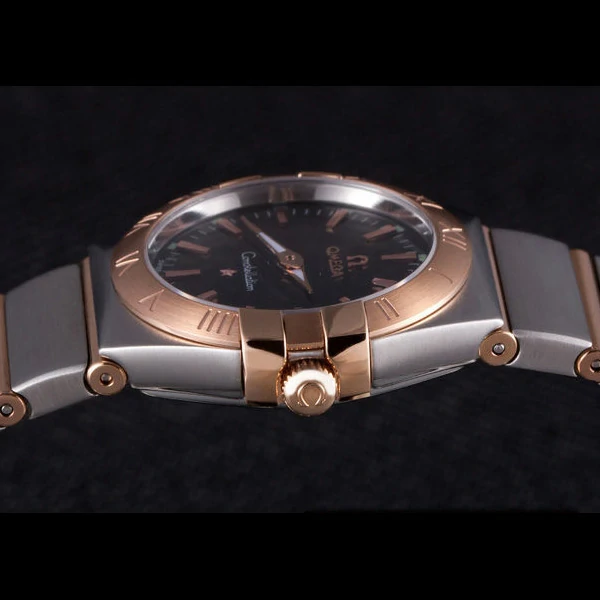 Omega Constellation Rose Gold Bezel Two Tone Band new59554