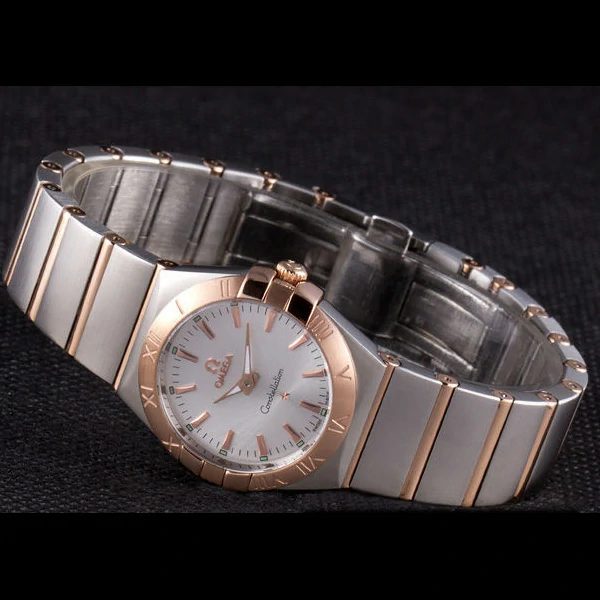 Omega Constellation Rose Gold Bezel Two Tone Band new59555