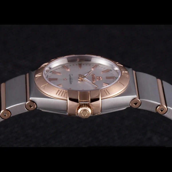 Omega Constellation Rose Gold Bezel Two Tone Band new59555