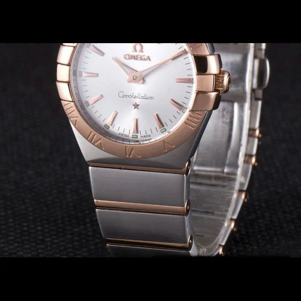 Omega Constellation Rose Gold Bezel Two Tone Band new59555