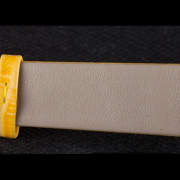 La D de Dior Yellow Leather Strap with White Dial new59604