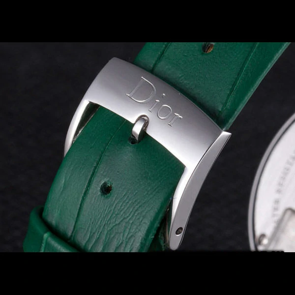La D de Dior Green Leather Strap with White Dial new59605