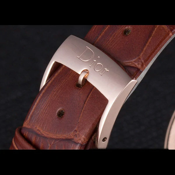 La D de Dior Brown Leather Strap with Brown Dial new59609