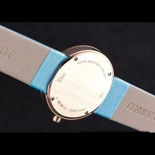 La D de Dior Blue Rubber Strap with White Dial new59610