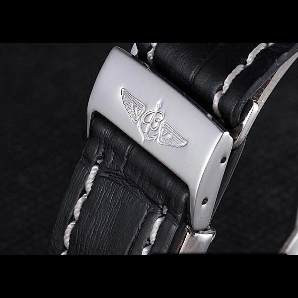 Breitling Chronomat Blue Dial with Black Leather Strap new59614