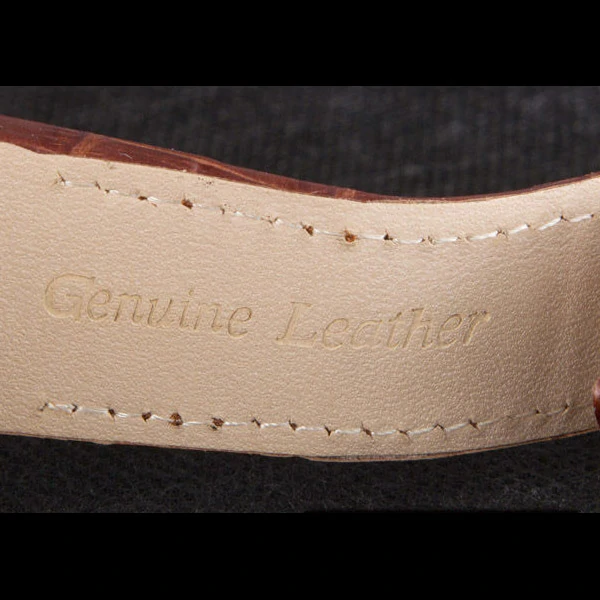 Cartier Santos Rose Gold Bezel with Diamonds and Brown Leather Strap new59620