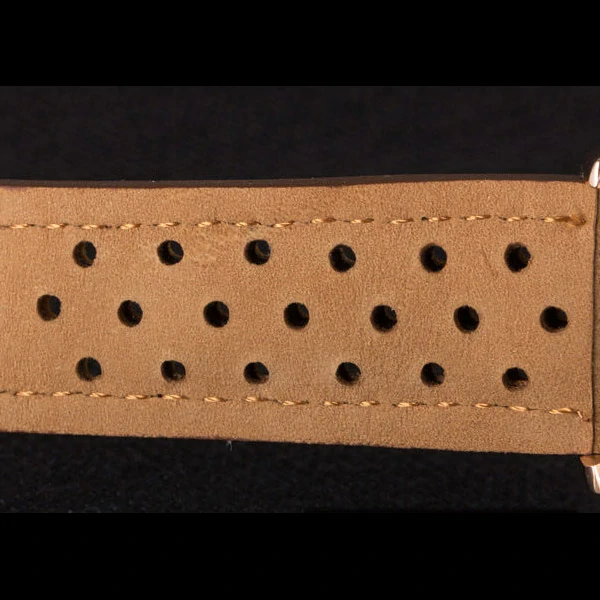 Tag Heuer Carrera SpaceX Rose Gold Bezel with Black Dial and Light Brown Leather Strap new59625