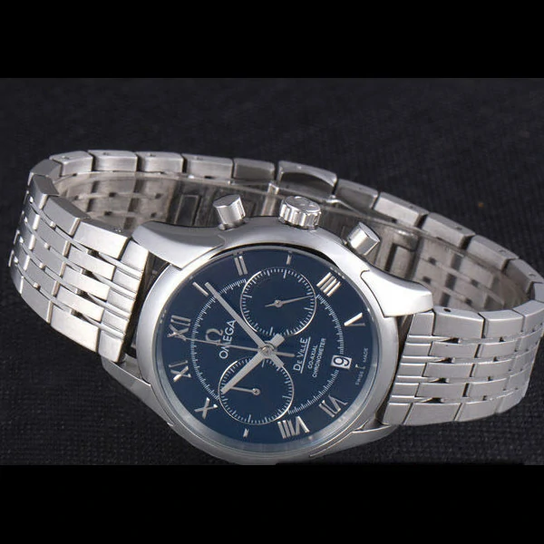 Omega DeVille Stainless Steel Links Black Dial new59650