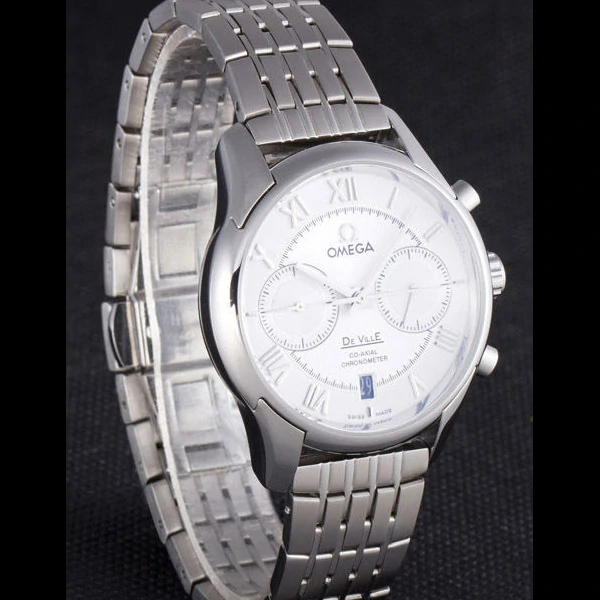 Omega DeVille Stainless Steel Links White Dial new59651