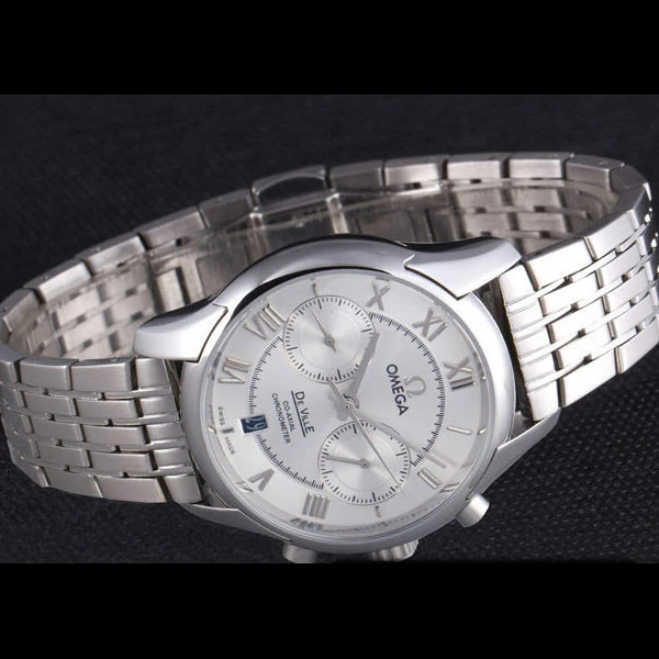 Omega DeVille Stainless Steel Links White Dial new59651