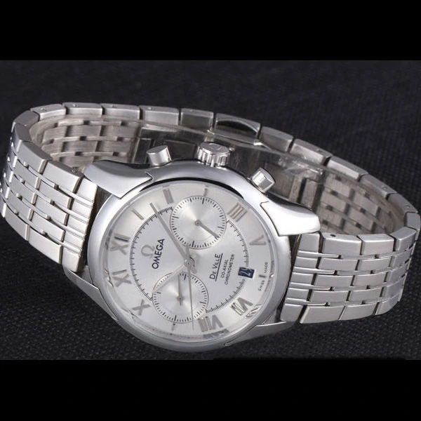Omega DeVille Stainless Steel Links White Dial new59651