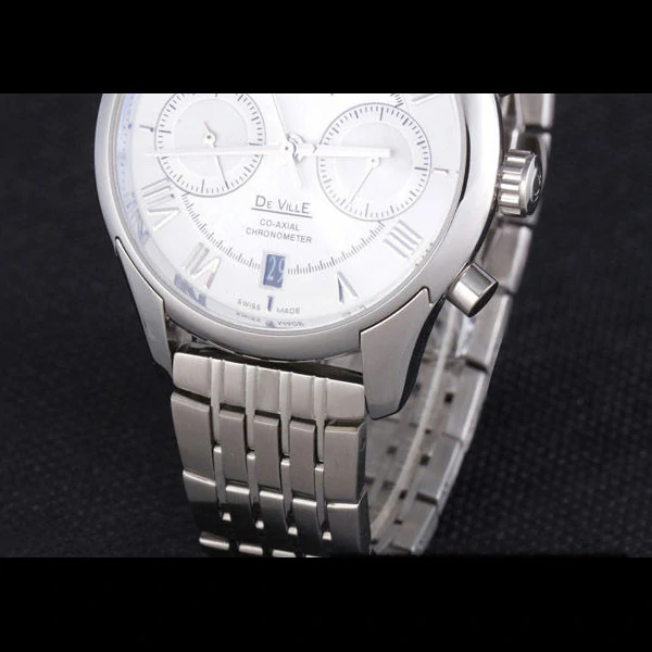 Omega DeVille Stainless Steel Links White Dial new59651