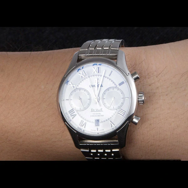 Omega DeVille Stainless Steel Links White Dial new59651