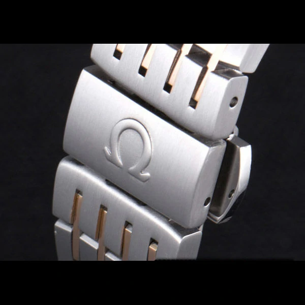 Omega DeVille Two Tone Links White Dial new59653