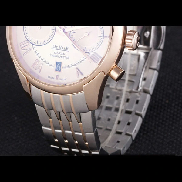 Omega DeVille Two Tone Links Gold Dial new59655