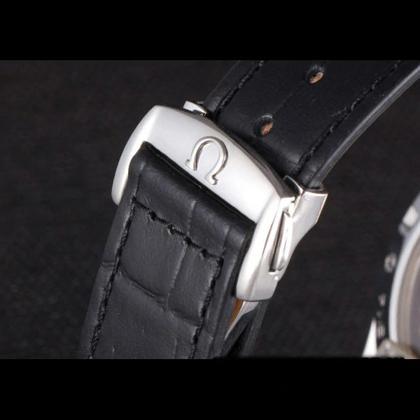 Omega Seamaster Black Dial with Black Leather Band new59664