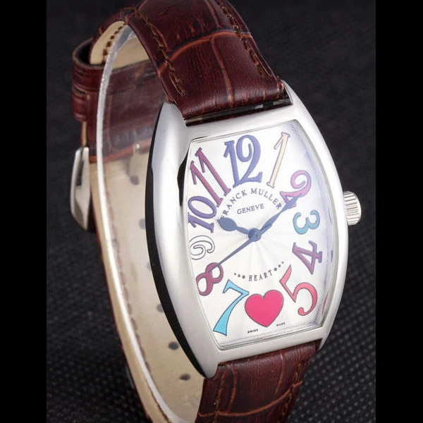 Frank Muller Heart Brown Leather Band new59678